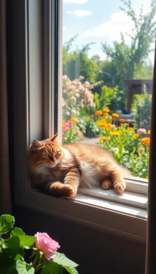 Cat Window Wallpaper