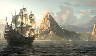 Ac4 Black Flag Caribbean Sea Sailing Ships Fish