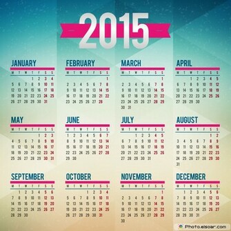 Calendar Cyan Design