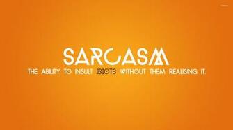 Sarcasm Wallpaper Typography