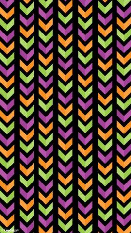 Chevron Fall Autumn Purple Black Green Orange Cuptakes