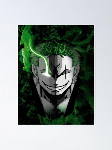 Zoro One Piece Devil Smile Poster By Apple Dady