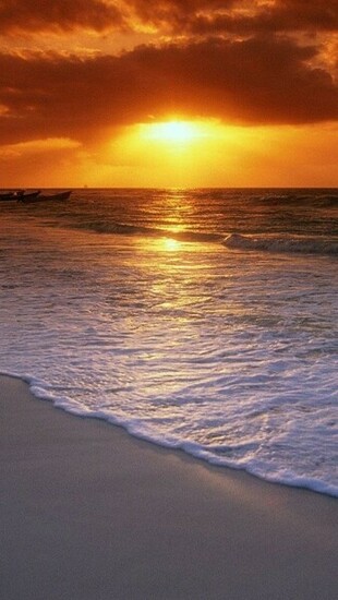 Ocean Beach Sunset HD iPhone Wallpaper Part One