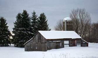 Winter Barn Scenes Scene
