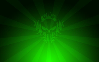 Green Skull Wallpaper