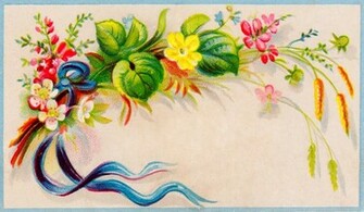 Vintage Field Garden Background Summer Bouquet Gift Tag