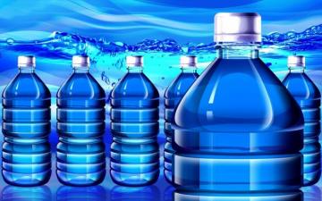 Paintings Blue Multicolor Water Bottles Still Life Wallpaper