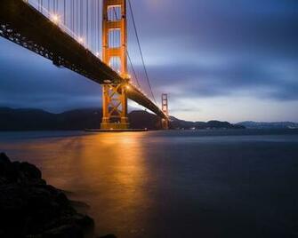 Golden Gate Bridge Dusk Desktop Wallpaper Pre Wallcaper Net