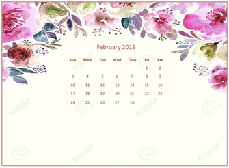 Monthly Floral Calendar Wallpaper
