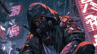 Cyberpunk Anime Boy Mask Sci Fi A Pc 4k Wallpaper