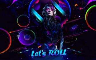 Women Music Sound Lets Roll Wallpaper