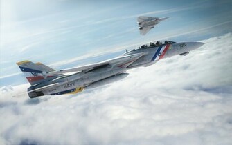 Plane Fighter Sky Tomcat Military Jet Wallpaper Background