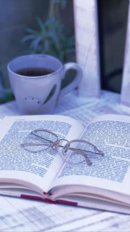 Tea And Book iPhone Wallpaper On