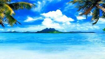 Wonderful Island Beach Animated Wallpaper Clip Art