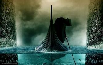 Wallpaper Charon River Styx Boat Desktop