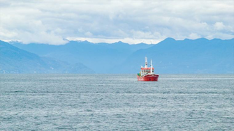 Commercial Chilean Fishing Boat In Puerto Montt Chile With