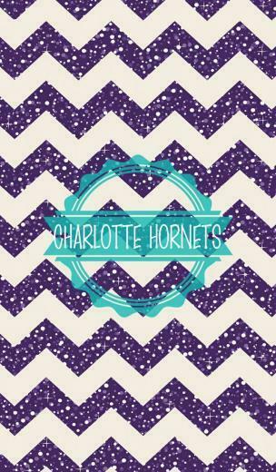 Charlotte Hornets Glitter Purple iPhone Wallpaper