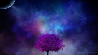 Purple Tree Wallpaper
