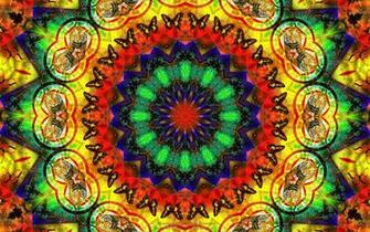 Wallpaper Psychedelic Kaleidoscope Tiger Fs