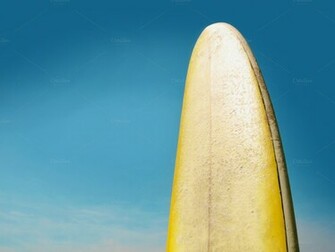 Surfboard Background Surf Board And Blue Skies