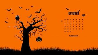 October Calendar Wallpaper For Desktop Background