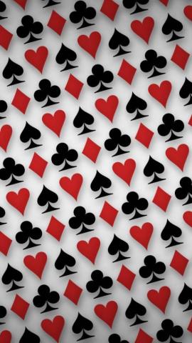 Playing Cards Symbols Digital Art iPhone Wallpaper