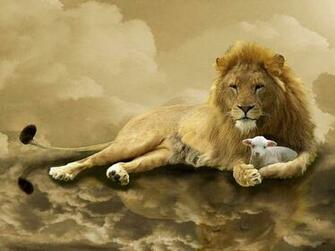 Lion And Lamb By Ken Chandler