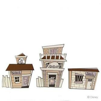 Toy Story Woody S Roundup Town Fa Ade Retired Edition