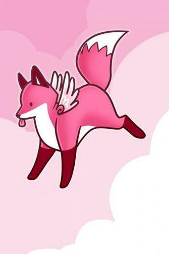 Pink Fox iPhone Wallpaper Cute Girly Background Photos