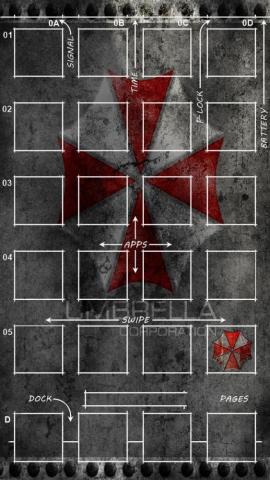 Umbrella Corp iPhone Blueprint Wallpaper
