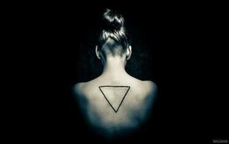Tattoos Women Black Back Wall Symbol Nude Naked Dark