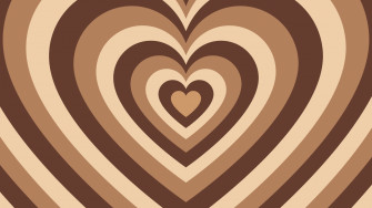Heart Brown Aesthetic Wallpaper Laptop Sun