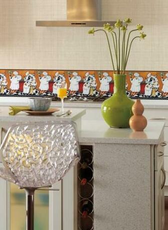 Fat Chef Wallpaper Border Bg1680bd Cafe Kitchen Decor