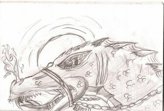 Dragon Head Drawings Wallpaper Background HD With Resolutions