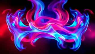 Red And Blue Fire Wallpaper