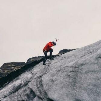 Mountain Climber Overcome iPad Wallpaper