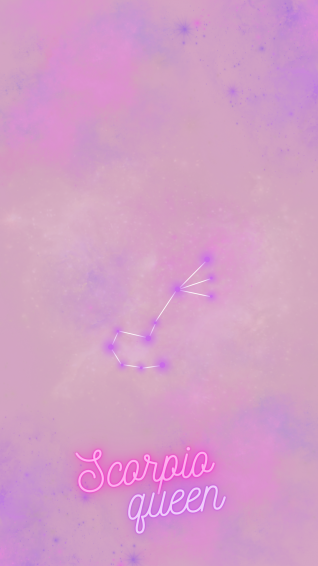 Scorpio Aesthetic Astrology Galaxy Neon Wallpaper For Phone iPhone And