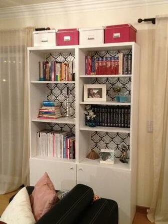 Wallpaper In The Back Of Bookshelves