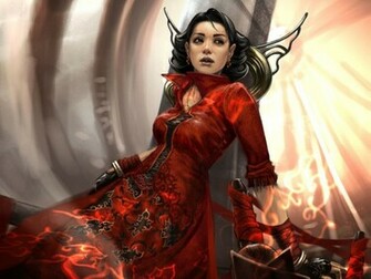 Princess With Red Dress Wallpaper Background
