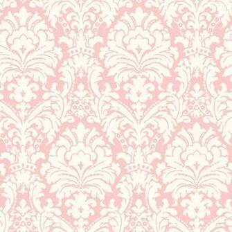 Pink Damask Pattern Wallpaper Coastal Waters Volume Ii