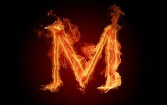 The Fiery English Alphabet Picture M Wallpaper HD