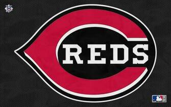 Mlb Cincinnati Reds Logo Black Background Wide