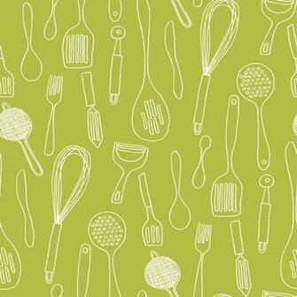 Green Kitchen Contours Wallpaper Wall Sticker Outlet