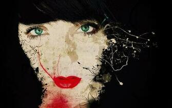 Vector Woman Face HD Wallpaper Full Points