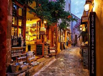Small Shop In Monemvasia Street Greece Places To Visit Wall