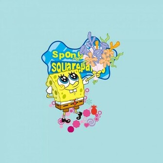 Spongebob Flower Background Happy