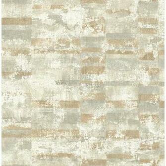 Seabrook Designs Gutenberg Metallic Silver And Terra Cotta