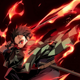 Characteristic Red Anime Art Styled On iPhone Wallpaper