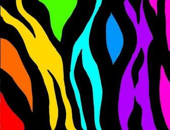 Zebra Print Wallpaper Rainbow Jul Animal Background