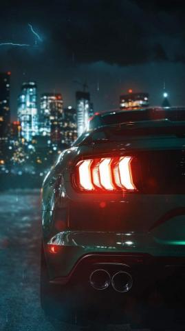 Red Mustang iPhone Wallpaper